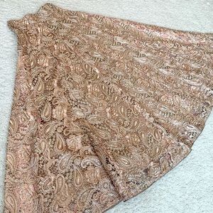 Beautiful rose gold lehengha, embroidery and cut work throughout!